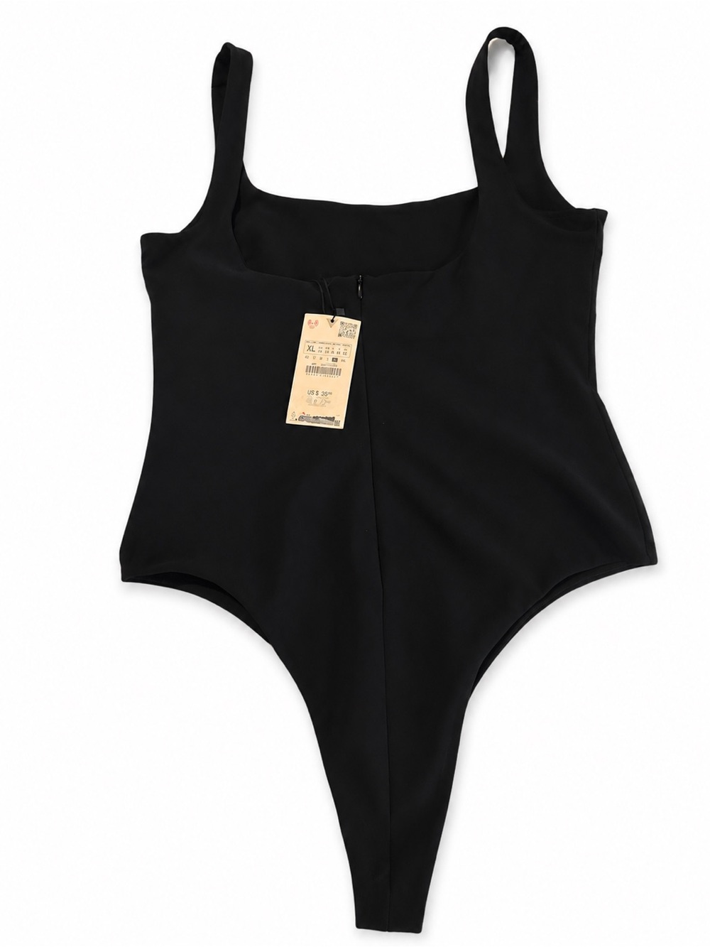 Zara Black elegant Bodysuit  with zipper back